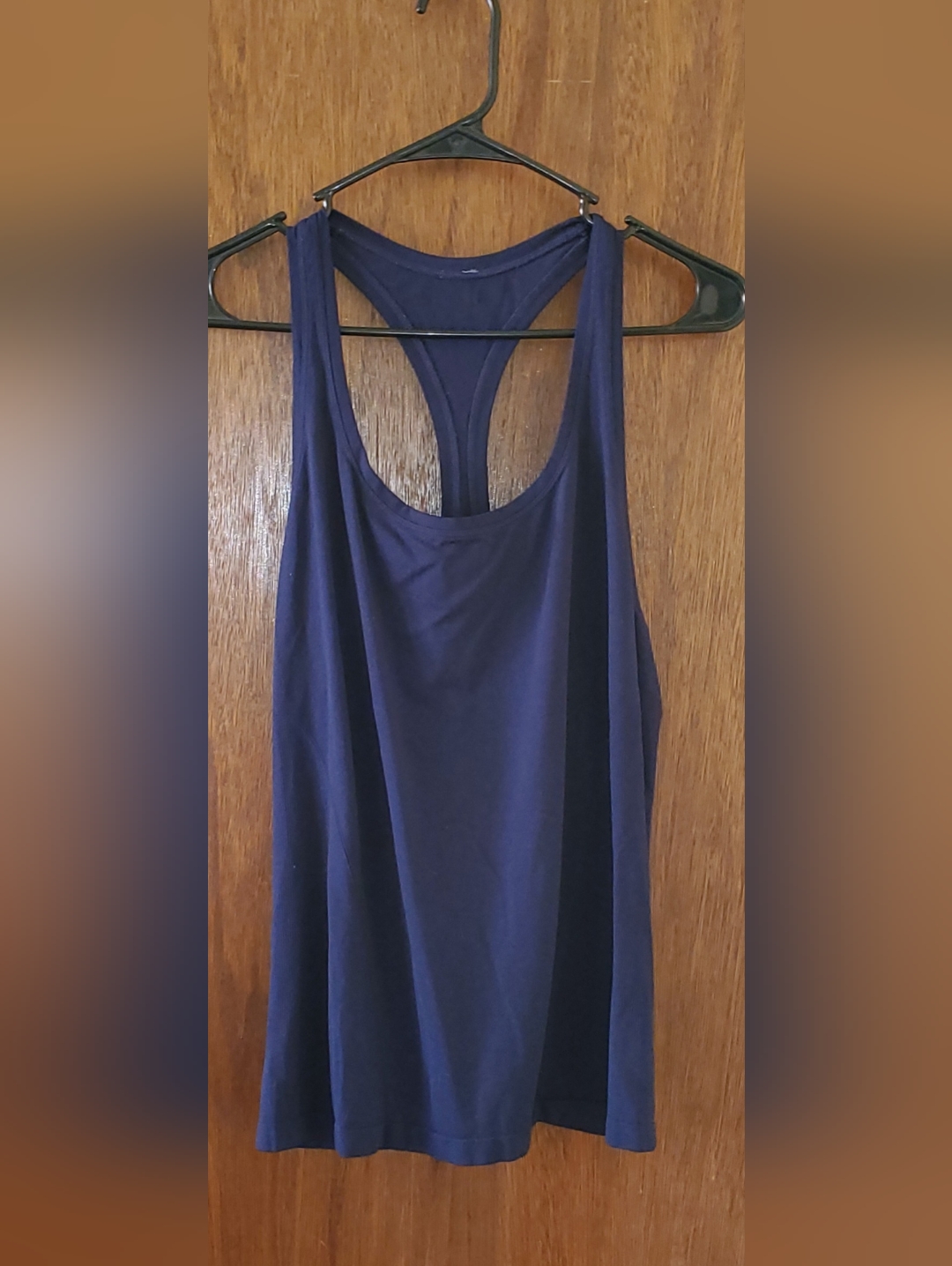 Fabletics Racerback Tank Top Navy Blue Seamless Sz Medium